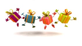 Happy Dancing Gifts Stock Photos