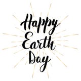 Happy Earth Day lettering greeting stock illustration Happy Earth Day lettering greeting stock illustration