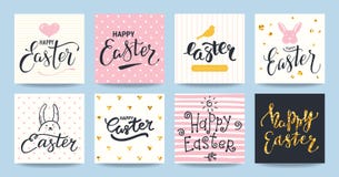 Happy Easter Congratulations Card Design Templates stock illustration Happy Easter Congratulations Card Design Templates stock illustration
