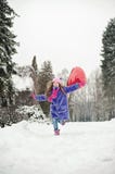 Happy excited girl with Valentine heart balloons outdoor. Valentine`s day concept. Copy space. stock photo Happy excited girl with Valentine heart balloons outdoor. Valentine`s day concept. Copy space. stock photo