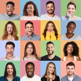 Happy faces collage stock photo Happy faces collage stock photo