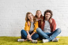 happy family with adorable little child royalty free stock photography happy family with adorable little child royalty free stock photography