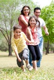 Happy Family Having Fun In The Park Stock Images