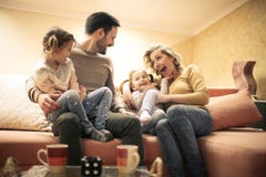 Happy family at home. royalty free stock images Happy family at home. royalty free stock images