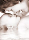 Happy Family Mother And Baby Stock Images