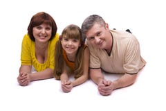 Happy family. Mother, father and daughter royalty free stock images Happy family. Mother, father and daughter royalty free stock images
