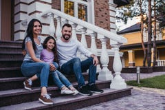 Happy family outdoors stock photography Happy family outdoors stock photography