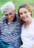 Happy family - senior man with his grand daughter royalty free stock image Happy family - senior man with his grand daughter royalty free stock image