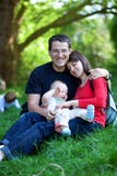 Happy family of three stock photography Happy family of three stock photography