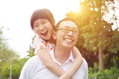 Happy Father and little girl royalty free stock photography Happy Father and little girl royalty free stock photography
