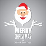 Happy Funny Santa Claus Greeting Merry Christmas & Happy New Ye Royalty Free Stock Images Happy Funny Santa Claus Greeting Merry Christmas & Happy New Ye Royalty Free Stock Images