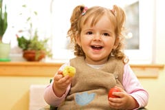 Happy girl with easter egg royalty free stock photography Happy girl with easter egg royalty free stock photography