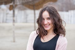 Happy girl portrait, Portrait of beautiful positive happy sensitive young girl or woman posing outdoors in casual clothes with smi royalty free stock images Happy girl portrait, Portrait of beautiful positive happy sensitive young girl or woman posing outdoors in casual clothes with smi royalty free stock images