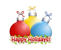 Happy Holidays Ornaments Royalty Free Stock Images Happy Holidays Ornaments Royalty Free Stock Images