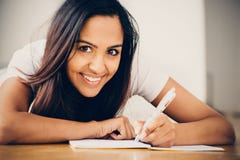 Happy Indian Woman Student Education Writing Studying Royalty Free Stock Images Happy Indian Woman Student Education Writing Studying Royalty Free Stock Images