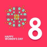 Happy International Women`s Day. 8 number 3d illustration. Happy Mother`s Day. Eps10 illustration with place for your text. royalty free illustration Happy International Women`s Day. 8 number 3d illustration. Happy Mother`s Day. Eps10 illustration with place for your text. royalty free illustration