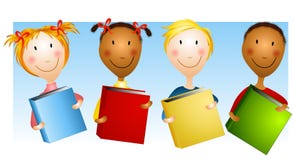 Happy Kids Holding Books Stock Image Happy Kids Holding Books Stock Image