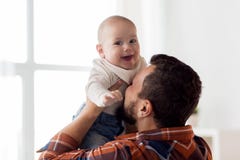 Happy little baby boy with father royalty free stock image Happy little baby boy with father royalty free stock image
