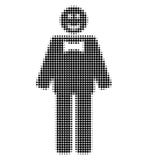 Happy Mister Halftone Dotted Icon vector illustration Happy Mister Halftone Dotted Icon vector illustration