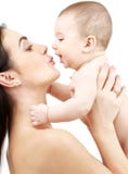 Happy mother with baby royalty free stock images Happy mother with baby royalty free stock images