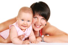 Happy mother with baby portrait stock photo Happy mother with baby portrait stock photo