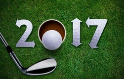 Happy New Golf Year Royalty Free Stock Photos Happy New Golf Year Royalty Free Stock Photos