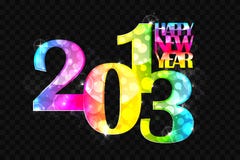 Happy New Year 2013. Vector illustration of colorful new year wallpaper for 2013 stock illustration Happy New Year 2013. Vector illustration of colorful new year wallpaper for 2013 stock illustration
