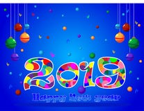 Happy new year 2019 background royalty free illustration Happy new year 2019 background royalty free illustration