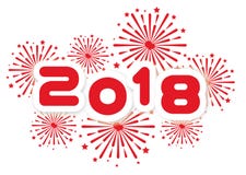 2018 Happy new year background with fireworks. For web vector illustration 2018 Happy new year background with fireworks. For web vector illustration