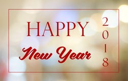 Happy New Year 2018 on blur abstract bokeh background, new year stock photos Happy New Year 2018 on blur abstract bokeh background, new year stock photos