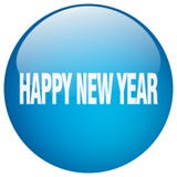 Happy new year button. Happy new year round button isolated on white background. happy new year royalty free illustration Happy new year button. Happy new year round button isolated on white background. happy new year royalty free illustration