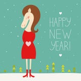Happy New Year Card For 2014 Year Of The Horse Stock Photos Happy New Year Card For 2014 Year Of The Horse Stock Photos