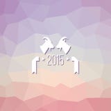 Happy New Year card with goat silhouette on geometric background..card. Happy New Year card with goat silhouette on geometric background.Vector illustration royalty free illustration Happy New Year card with goat silhouette on geometric background..card. Happy New Year card with goat silhouette on geometric background.Vector illustration royalty free illustration