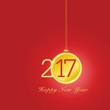 Happy new year 2017 with christmas ball in colorful illustration vector illustration Happy new year 2017 with christmas ball in colorful illustration vector illustration