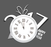 Happy New Year 2017 with clock. royalty free illustration Happy New Year 2017 with clock. royalty free illustration