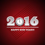 2016 Happy New Year with clock card vector illustration 2016 Happy New Year with clock card vector illustration