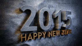 Happy new year 2015. Concept in 3d stock illustration Happy new year 2015. Concept in 3d stock illustration
