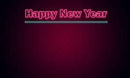 Happy new year with copy space, Characters in the form of neon bulbs. stock illustration Happy new year with copy space, Characters in the form of neon bulbs. stock illustration
