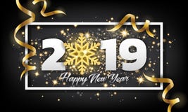 2019 Happy New Year Greeting Card Background. Vector illustratio royalty free illustration 2019 Happy New Year Greeting Card Background. Vector illustratio royalty free illustration