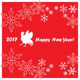 2017 Happy New Year greeting card. Chinese New Year of the red Rooster. Vector Illustration vector illustration 2017 Happy New Year greeting card. Chinese New Year of the red Rooster. Vector Illustration vector illustration
