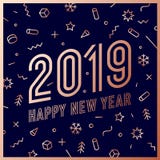 2019, Happy New Year. Greeting card Happy New Year 2019. 2019, Happy New Year, gold. Greeting card with golden text Happy New Year 2019. Memphis geometric gold royalty free illustration 2019, Happy New Year. Greeting card Happy New Year 2019. 2019, Happy New Year, gold. Greeting card with golden text Happy New Year 2019. Memphis geometric gold royalty free illustration