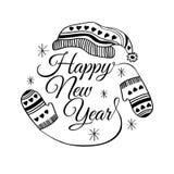 Happy new year greeting card. Vector illustration. Happy new year greeting card royalty free illustration Happy new year greeting card. Vector illustration. Happy new year greeting card royalty free illustration