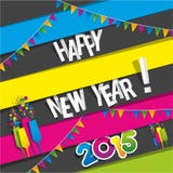 Happy New Year 2015. Greeting Card With Stars vector illustration stock illustration Happy New Year 2015. Greeting Card With Stars vector illustration stock illustration