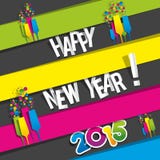 Happy New Year 2015. Greeting Card With Stars vector illustration royalty free illustration Happy New Year 2015. Greeting Card With Stars vector illustration royalty free illustration