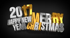 2017 happy new year and merry christmas 3d render. Graphic stock illustration 2017 happy new year and merry christmas 3d render. Graphic stock illustration