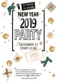 2019 Happy New Year Party Background for your Seasonal Flyers and Greetings Card. Vector illustration stock illustration 2019 Happy New Year Party Background for your Seasonal Flyers and Greetings Card. Vector illustration stock illustration