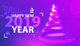 Happy New year party poster. Abstract wave gradients background. Vector illustration royalty free illustration Happy New year party poster. Abstract wave gradients background. Vector illustration royalty free illustration