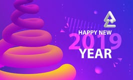Happy New year party poster. Abstract wave gradients background. Vector illustration stock illustration Happy New year party poster. Abstract wave gradients background. Vector illustration stock illustration