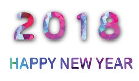 Happy new year 2018 Polygon Geometric Design vector illustration Happy new year 2018 Polygon Geometric Design vector illustration