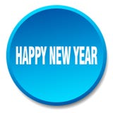 Happy new year button. Happy new year round button isolated on white background. happy new year vector illustration Happy new year button. Happy new year round button isolated on white background. happy new year vector illustration